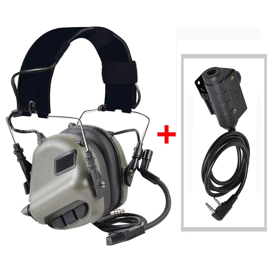 EARMOR M32 MOD4 Tactical Headset & M51 PTT Adapter Set Tactical Commun